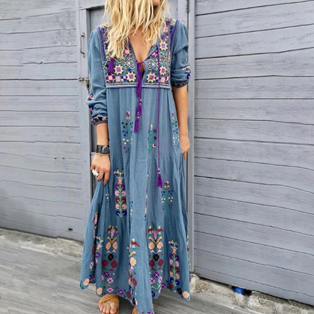 Jennifer – Langes Boho-Kleid für Damen