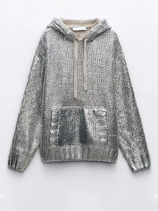 Metallischer Pullover für Frauen