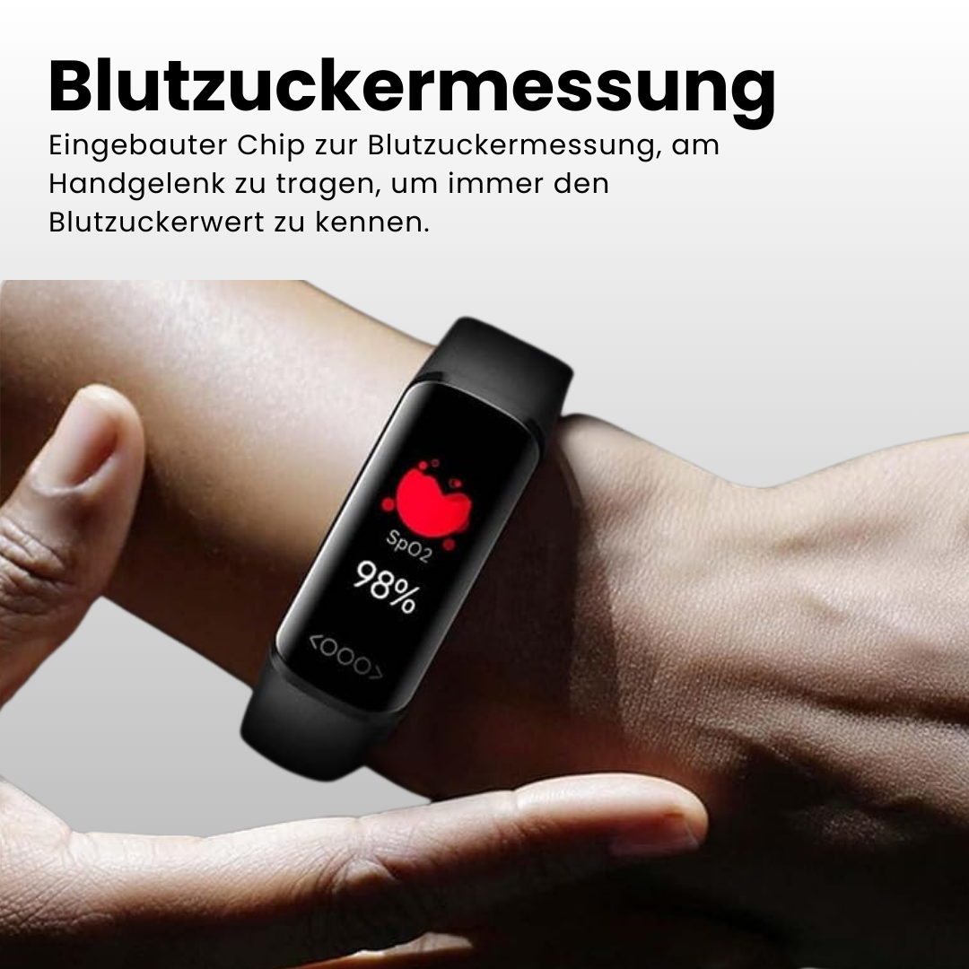 Healthtec™ Gesundheits-Smartwatch zur Überwachung vom Blutzucker