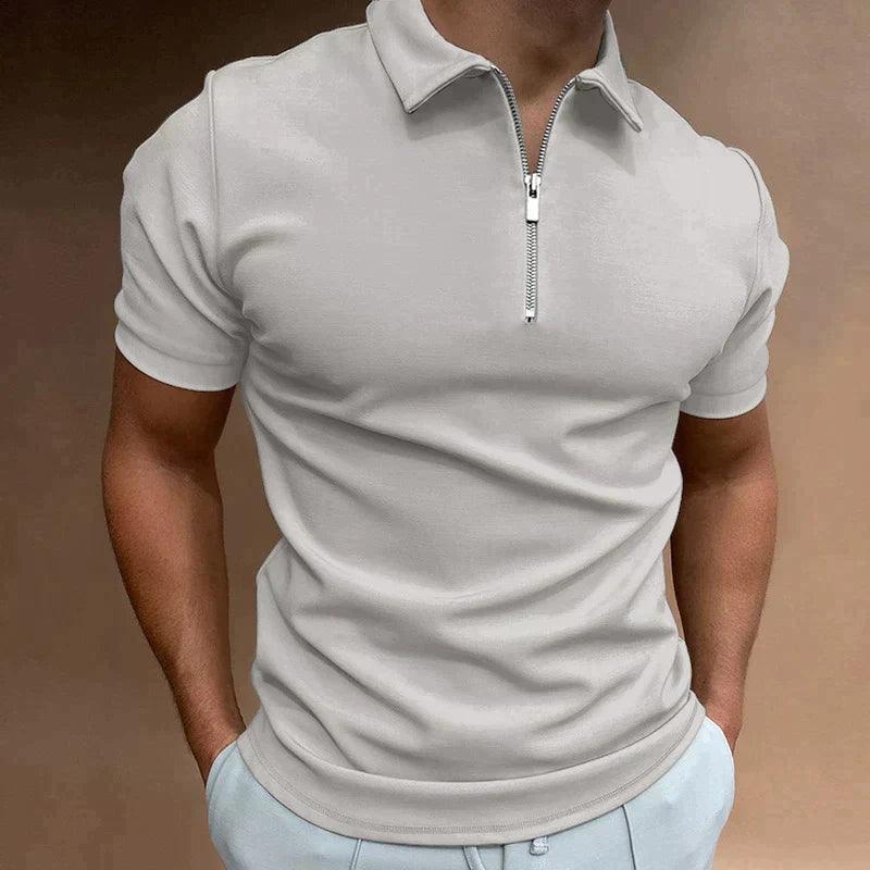 Jason – lässiges herren-poloshirt mit reibverschluss - LOVEZOE