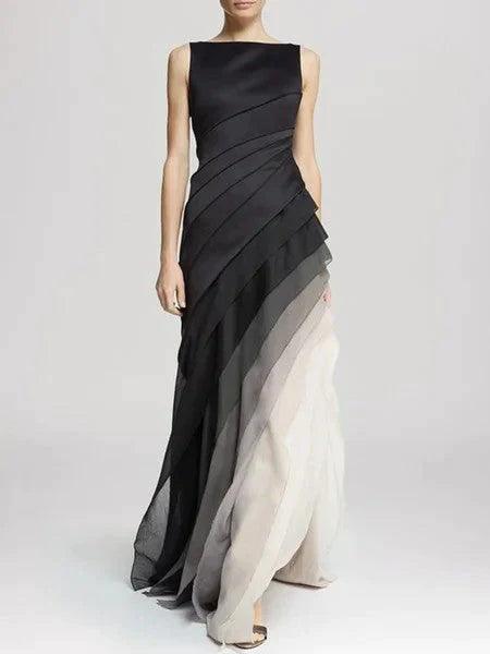 Erica – elegantes mehrlagiges ombre-kleid - LOVEZOE