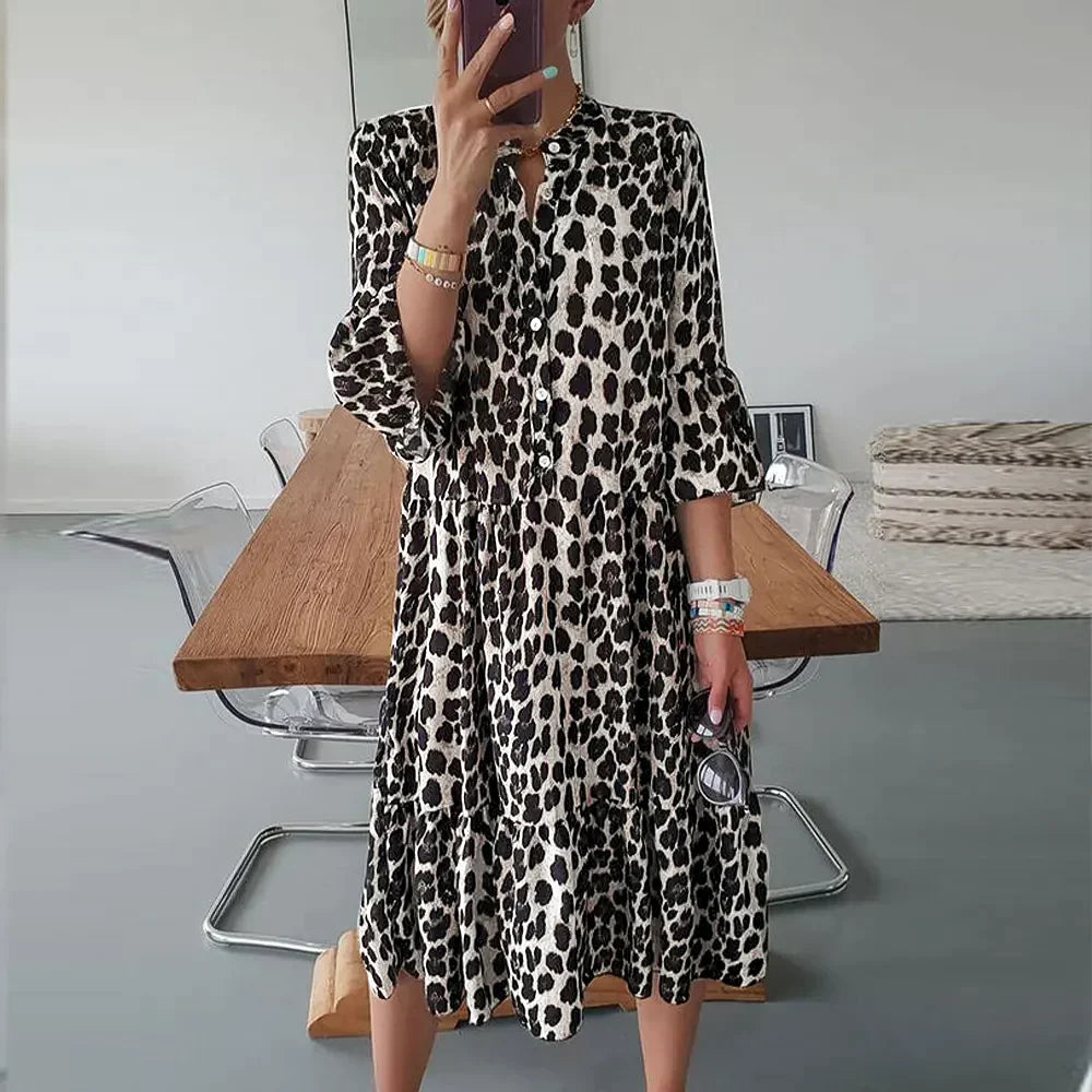 Ibiza™ Stylishes Modisches Kleid mit Leopardenmuster