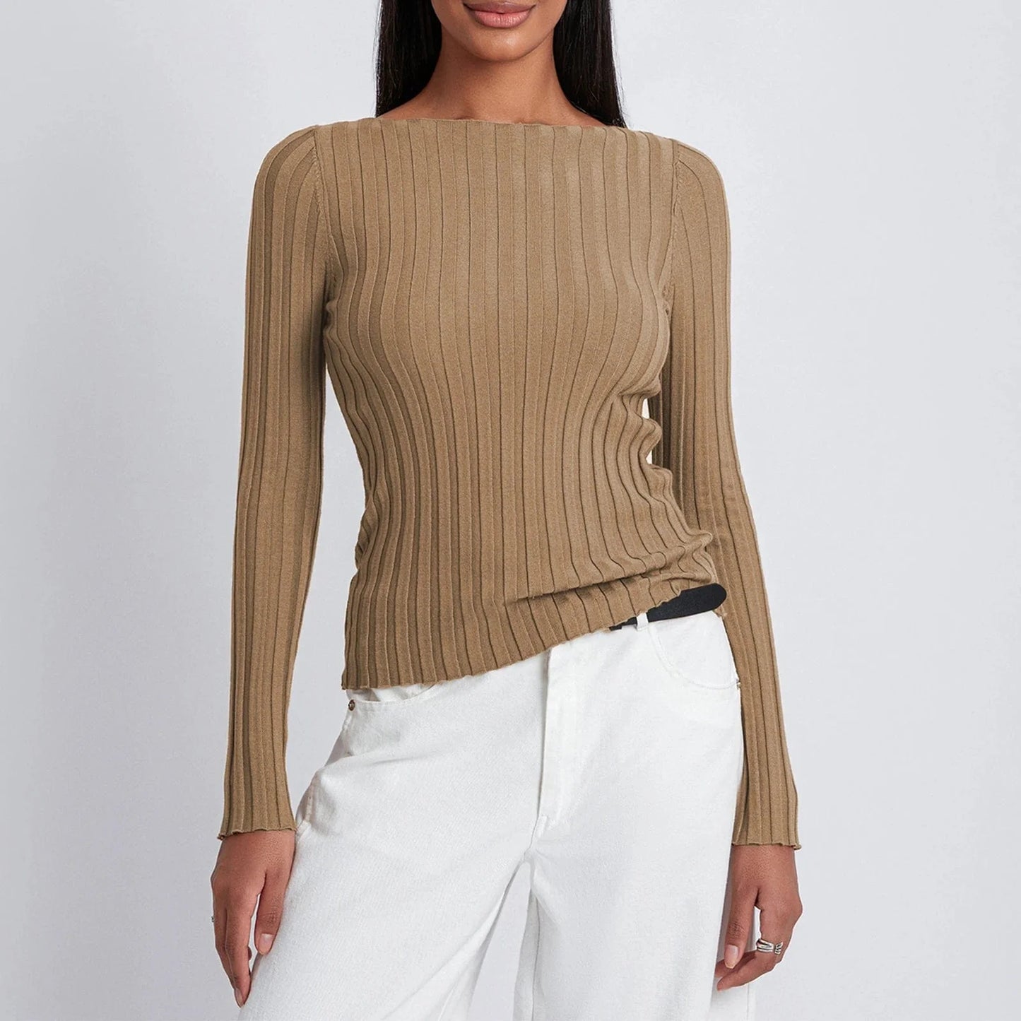 Refined Rib Crew Neck