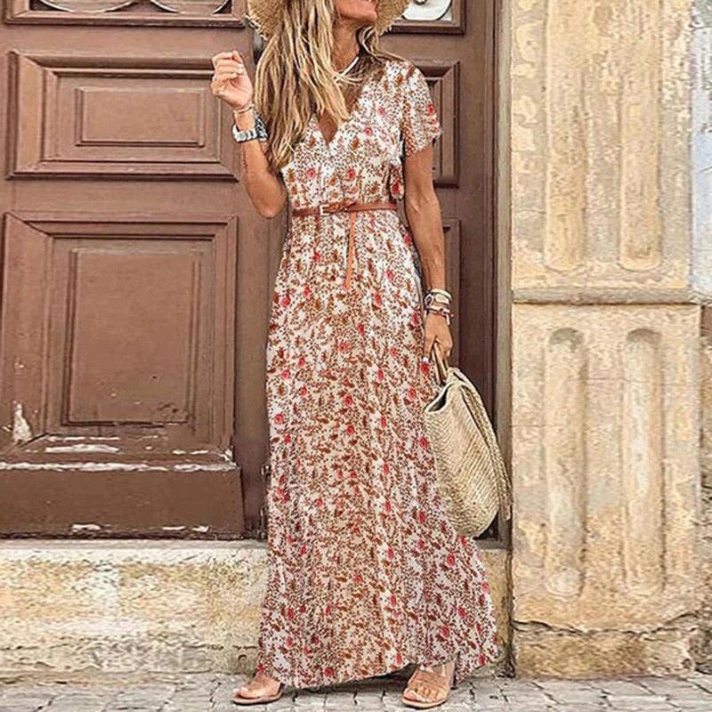 BONIA - Langes Maxi Kleid im Boho-Stil - LOVEZOE