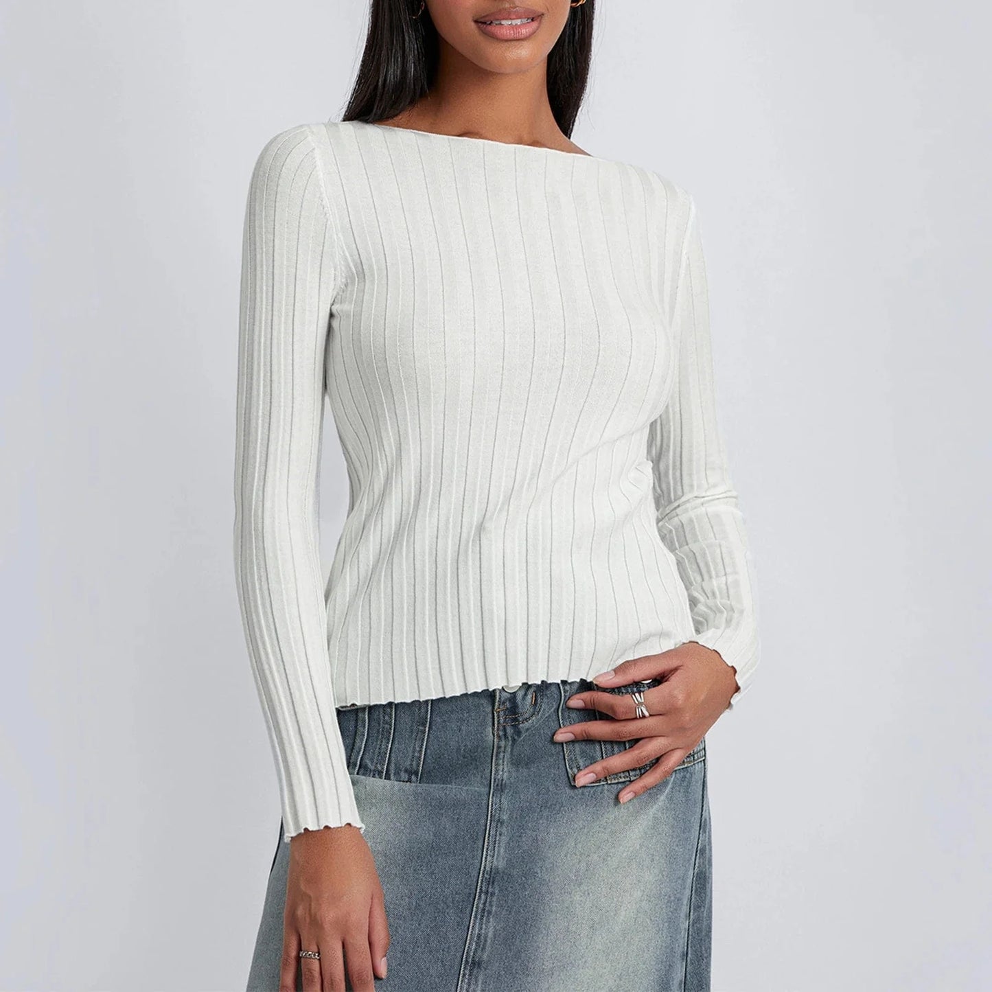 Refined Rib Crew Neck