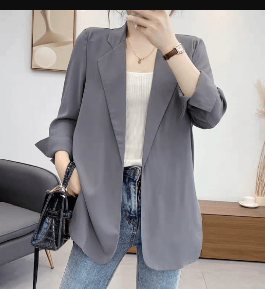 Olivia – lässiger blazer mit offener vorderseite - LOVEZOE