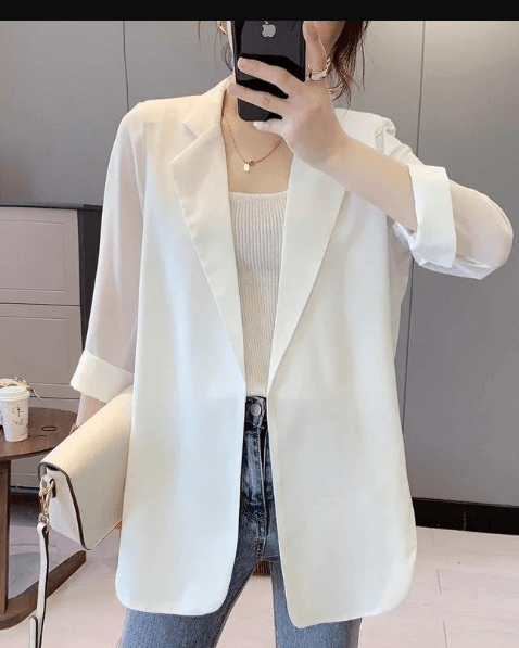 Olivia – lässiger blazer mit offener vorderseite - LOVEZOE