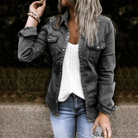 Emily – stylische jeansjacke - LOVEZOE