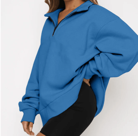 Charlotte – sweatshirt mit kragen für damen - LOVEZOE