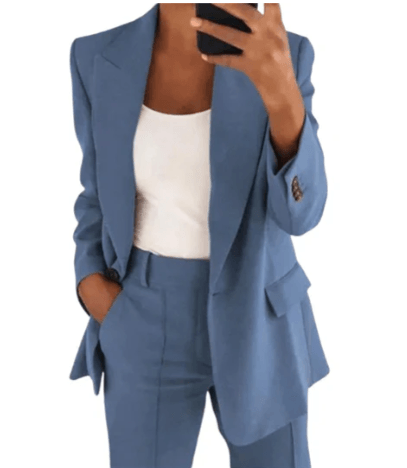 Olivia – blazer-set mit jacke und hose - LOVEZOE