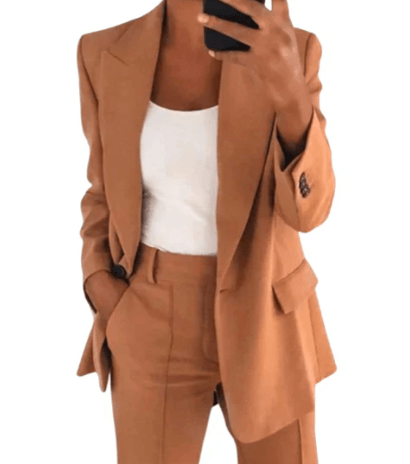 Olivia – blazer-set mit jacke und hose - LOVEZOE