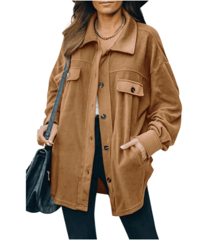 Isabella – fleecejacke mit knopfleiste - LOVEZOE