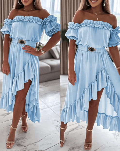 Ella – rüschen-maxikleid für frühling/sommer - LOVEZOE