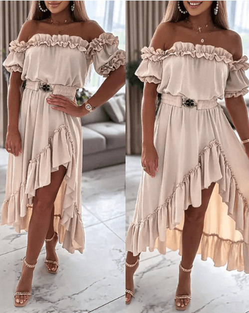 Ella – rüschen-maxikleid für frühling/sommer - LOVEZOE