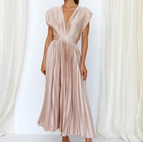 Darcey – maxikleid mit v-ausschnitt - LOVEZOE