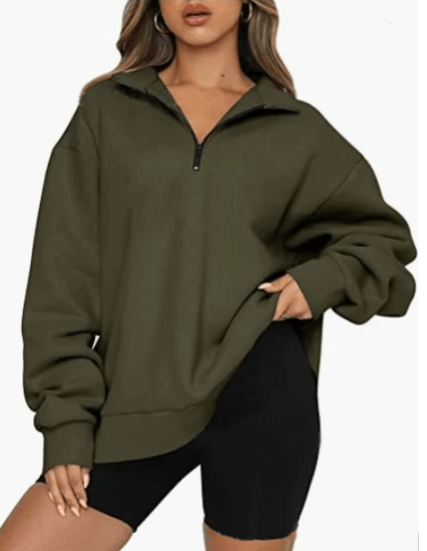 Charlotte – sweatshirt mit kragen für damen - LOVEZOE