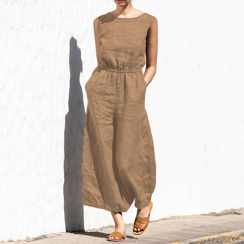 Darla - Jumpsuit aus Baumwolle und Leinen - LOVEZOE