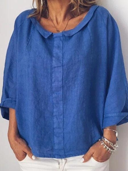 Creya - Bluse mit Umlegekragen - LOVEZOE