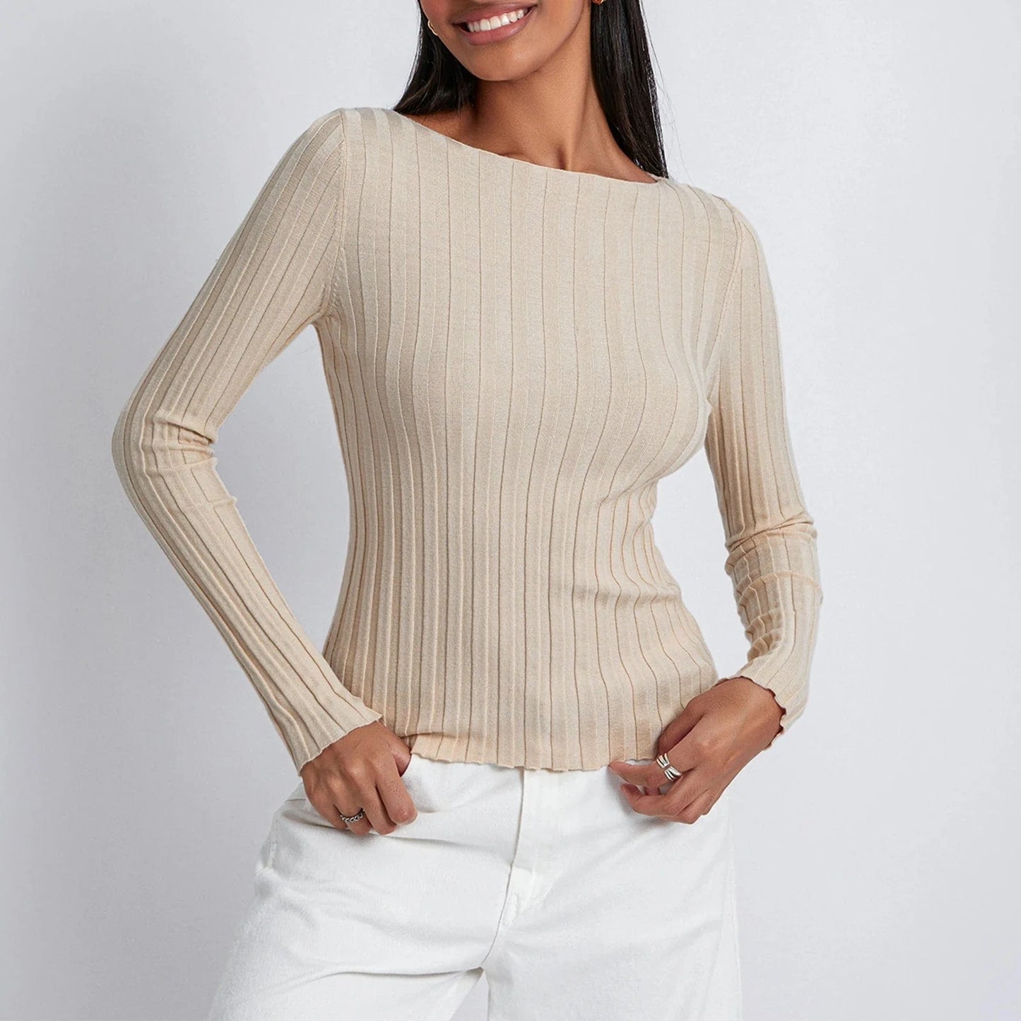 Refined Rib Crew Neck