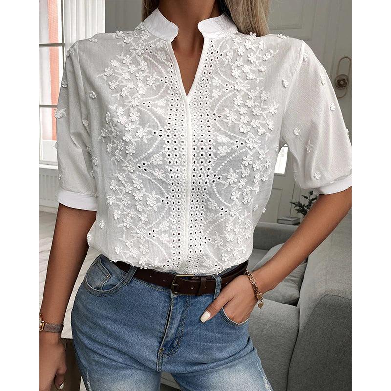 Bluse mit Spitzendetail - LOVEZOE