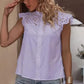 Miranda - Lässige Bluse mit Knopfleiste und Spitzendetails - LOVEZOE