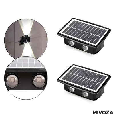 Stilvolle Solar Wandlampe LED Outdoor Wasserdicht Dekoration