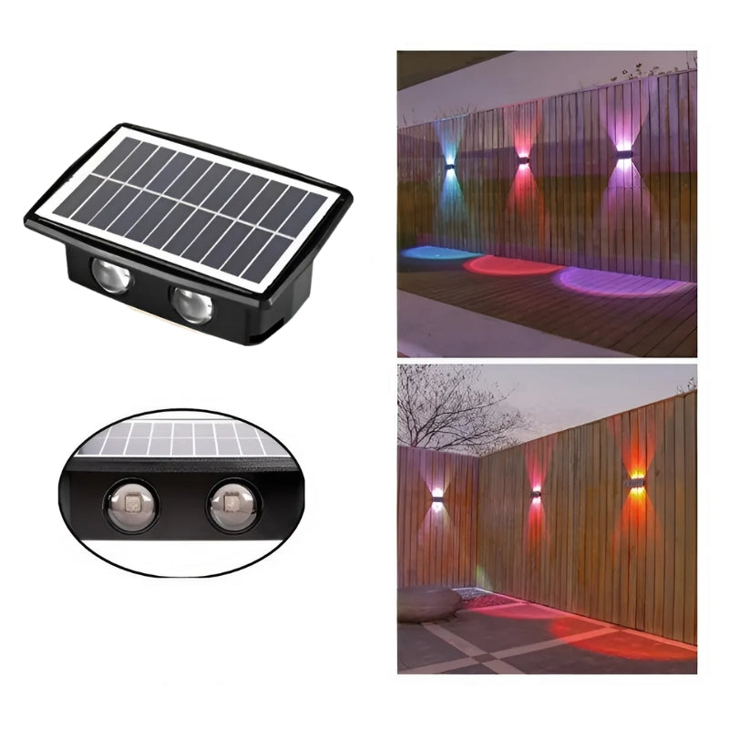 Stilvolle Solar Wandlampe LED Outdoor Wasserdicht Dekoration