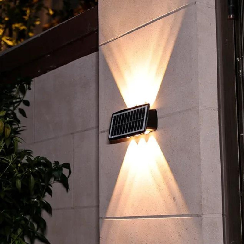 Stilvolle Solar Wandlampe LED Outdoor Wasserdicht Dekoration