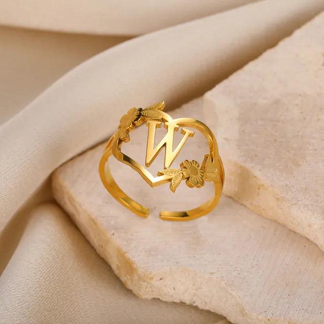 Marshien | Initialen Herz Ringe Goldschmuck - LOVEZOE