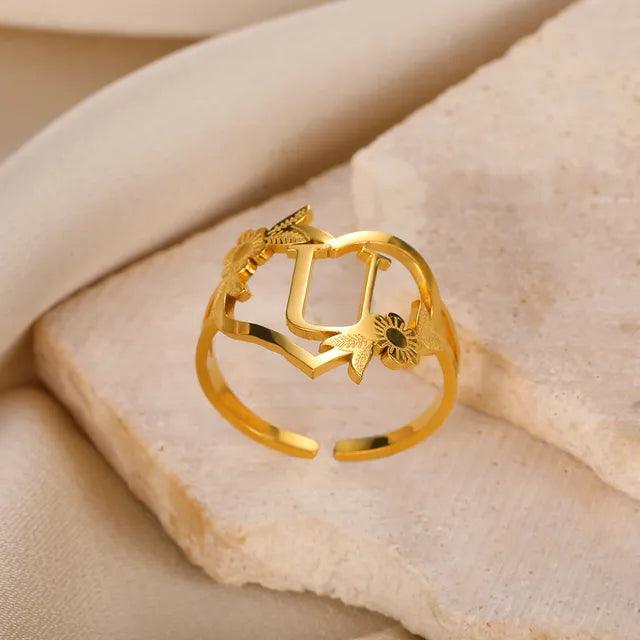 Marshien | Initialen Herz Ringe Goldschmuck - LOVEZOE