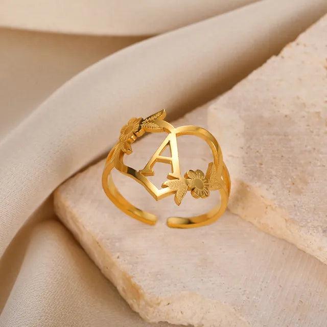 Marshien | Initialen Herz Ringe Goldschmuck - LOVEZOE