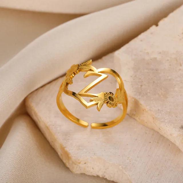 Marshien | Initialen Herz Ringe Goldschmuck - LOVEZOE