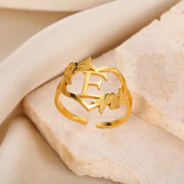 Marshien | Initialen Herz Ringe Goldschmuck - LOVEZOE