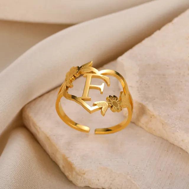 Marshien | Initialen Herz Ringe Goldschmuck - LOVEZOE