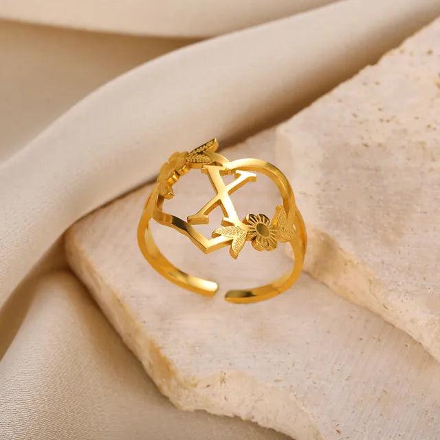 Marshien | Initialen Herz Ringe Goldschmuck - LOVEZOE