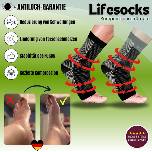 Lifesocks™ - Orthopädische Kompressionssocken für müde und schmerzende Füße