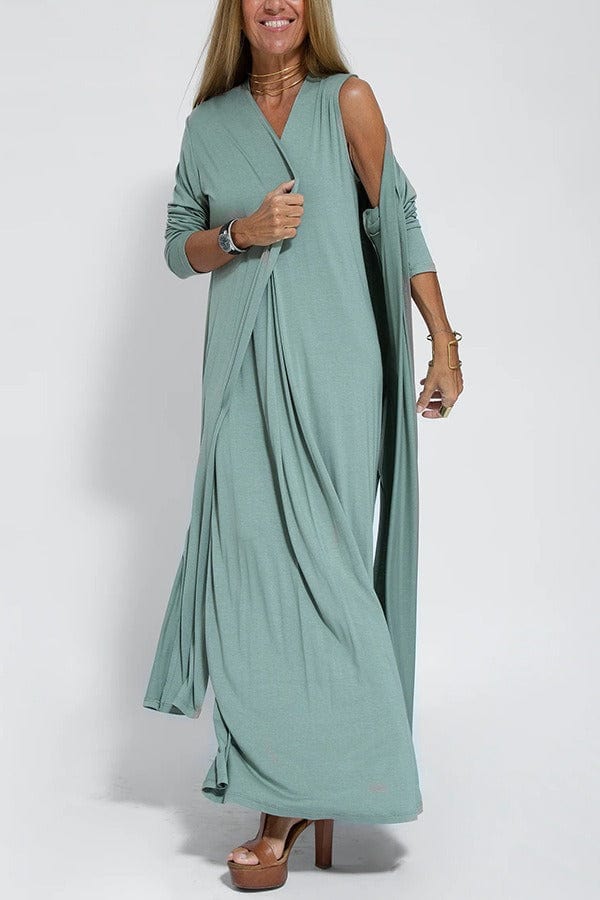 Luisa™ - The Elegant Long Dress + Matching Vest!