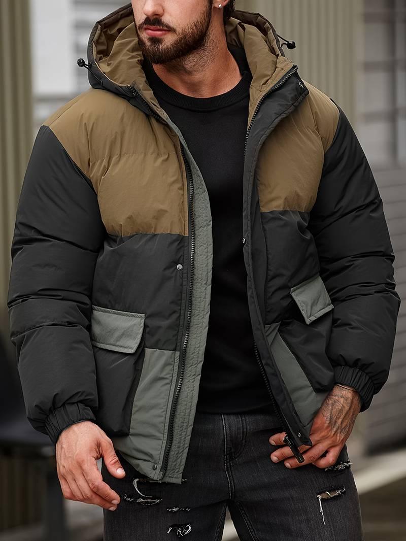 Finn – lässige, wattierte farbblockjacke für herren - LOVEZOE