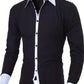 Anthony – lässiges button-up-kontrasthemd für herren - LOVEZOE