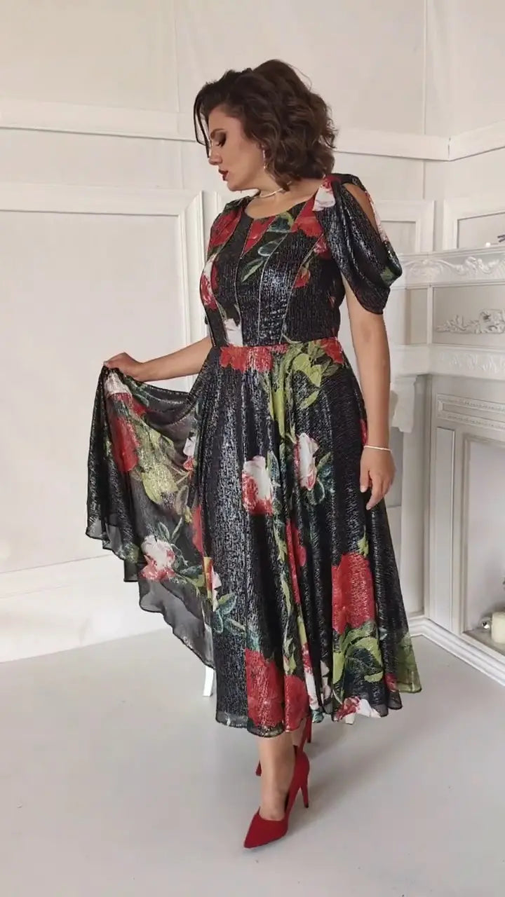 Vivienne™ Hochwertiges Blumenkleid