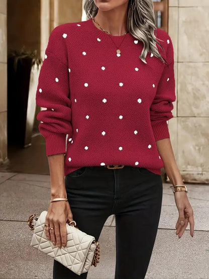 Chloe – pullover mit polka-dot-muster - LOVEZOE