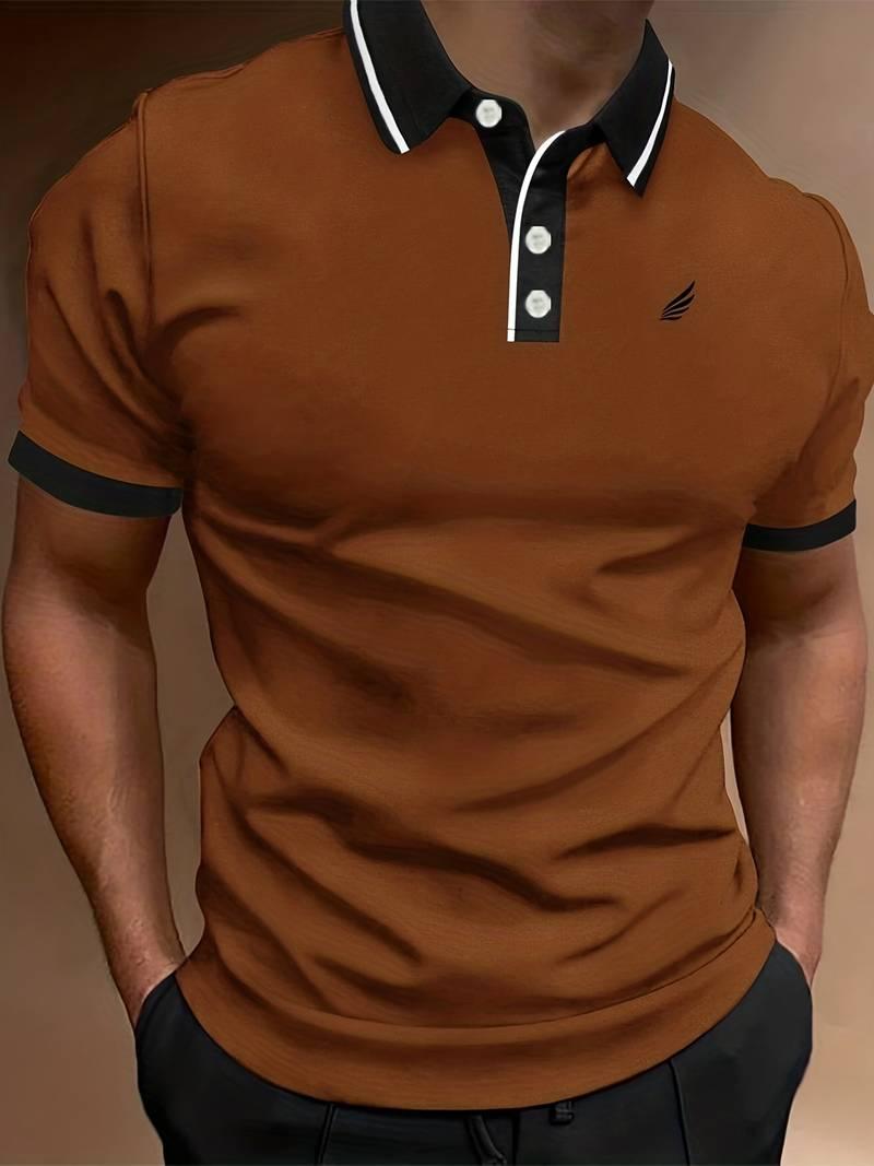 Roberto – lässiges, einfarbiges poloshirt für herren - LOVEZOE