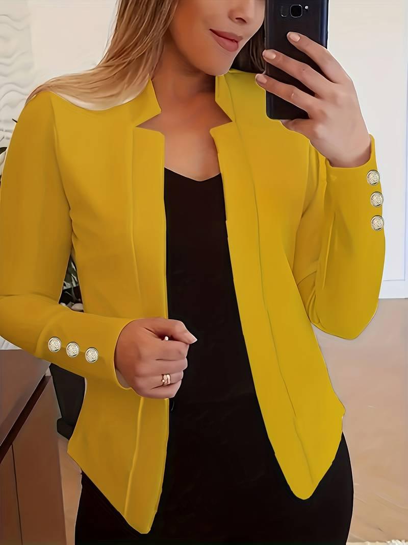 Emma – lässiger langarm-knopfblazer - LOVEZOE