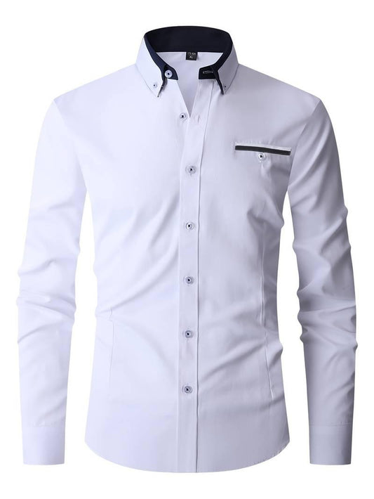 Kevin – klassisches button-up-hemd für herren - LOVEZOE