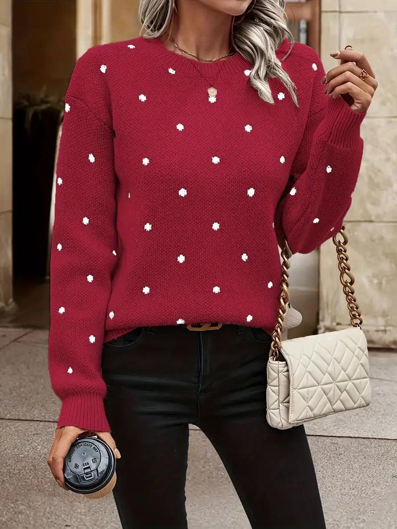 Gabriela – langärmliger poker-dot-pullover - LOVEZOE