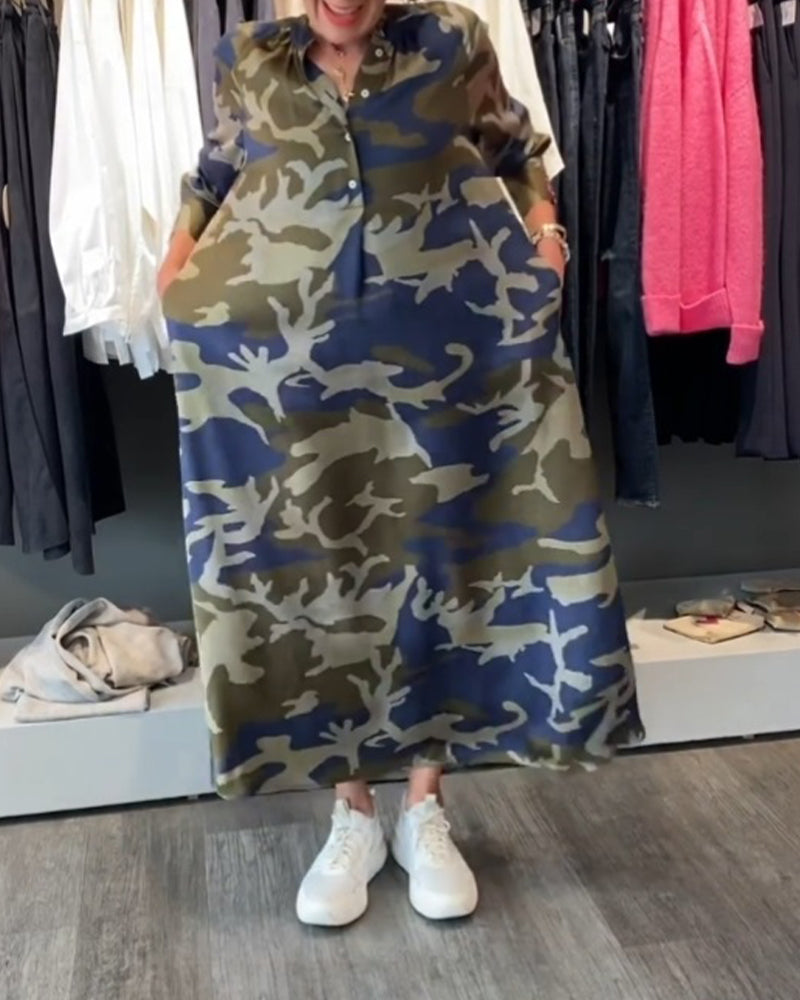 Kleider mit Camouflage-Styles und -Prints