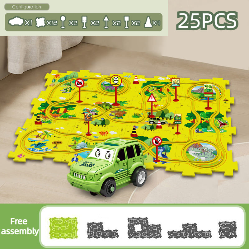 Puzzlespur-Auto-Spielset