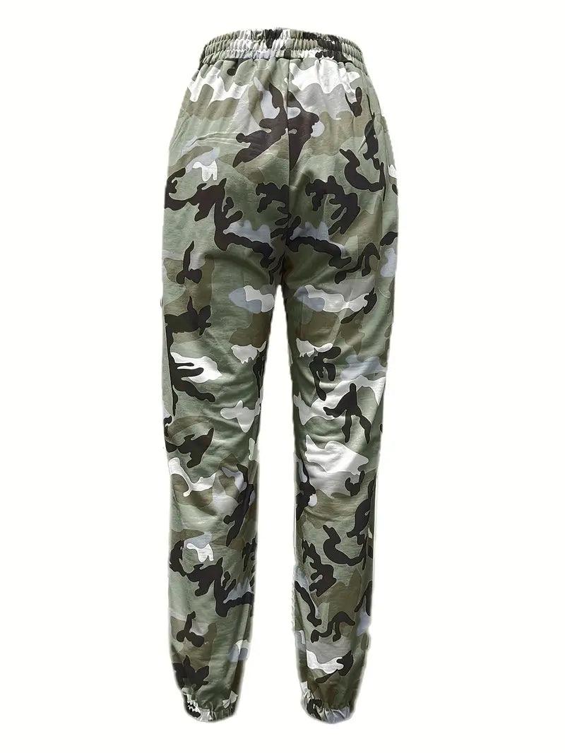 Hannah – camo-jogginghose mit kordelzug für den frühling - LOVEZOE