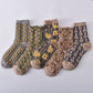 5 Paar Damen Socken aus Baumwolle mit Blumenmuster