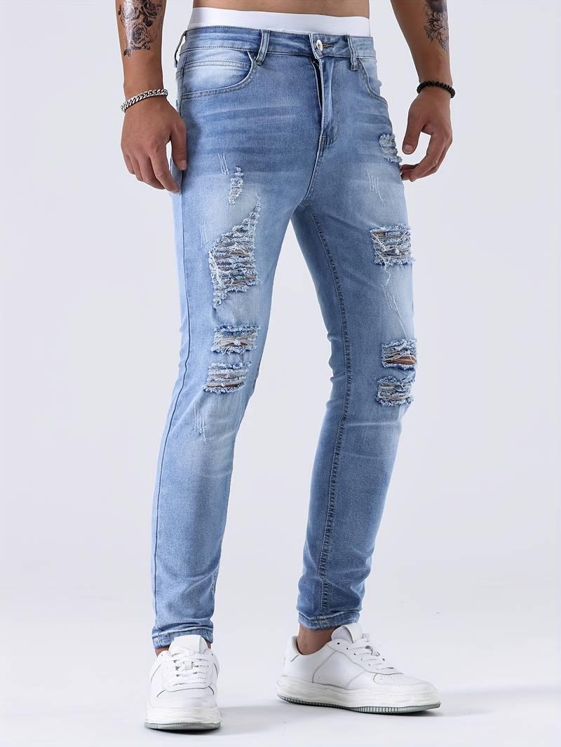 Sebastian – slim-fit-jeans mit legeren rissen - LOVEZOE